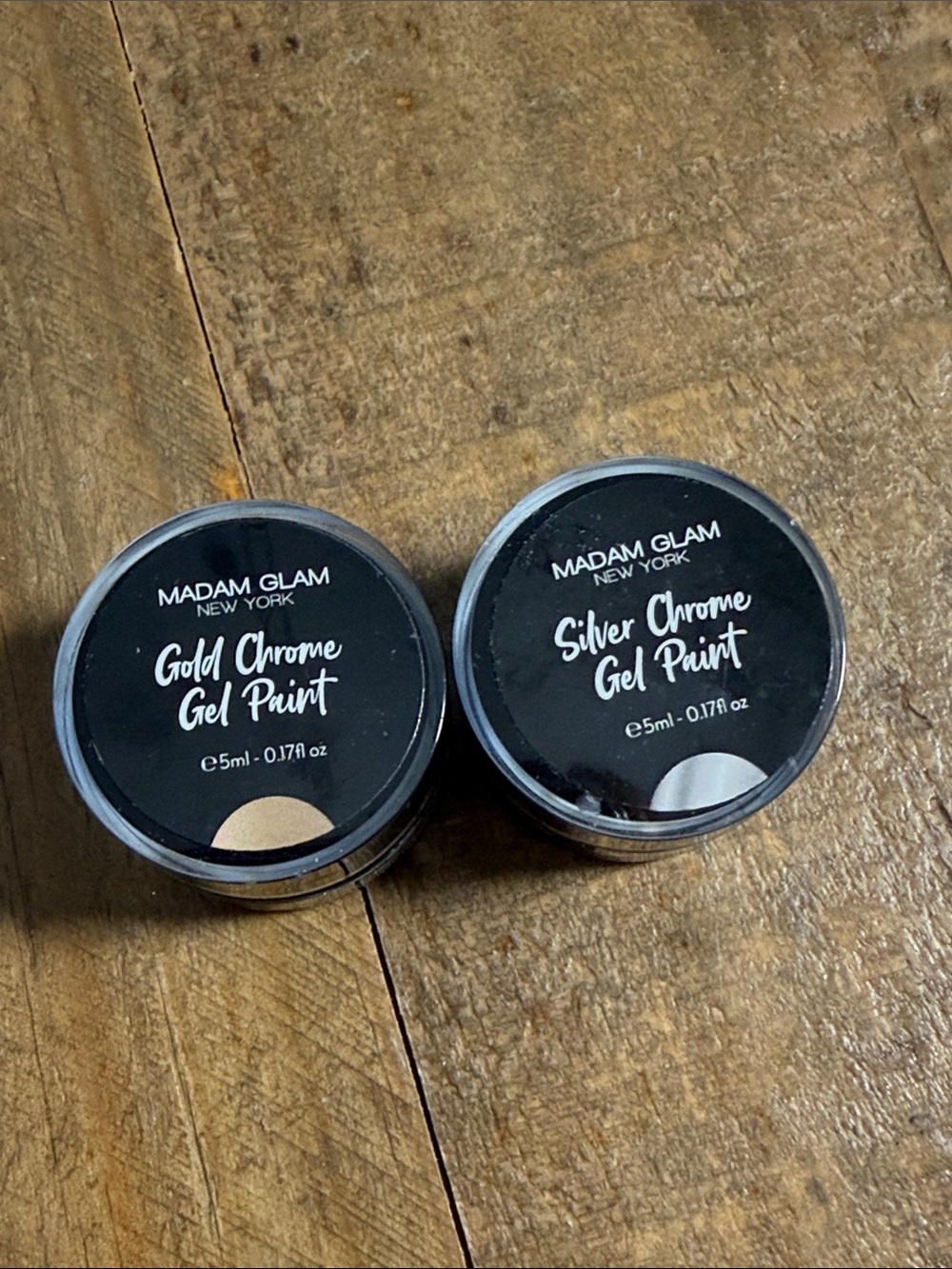 Madam Glam Gold & Silver. Chrome Gel Paint Set – Silver NEW